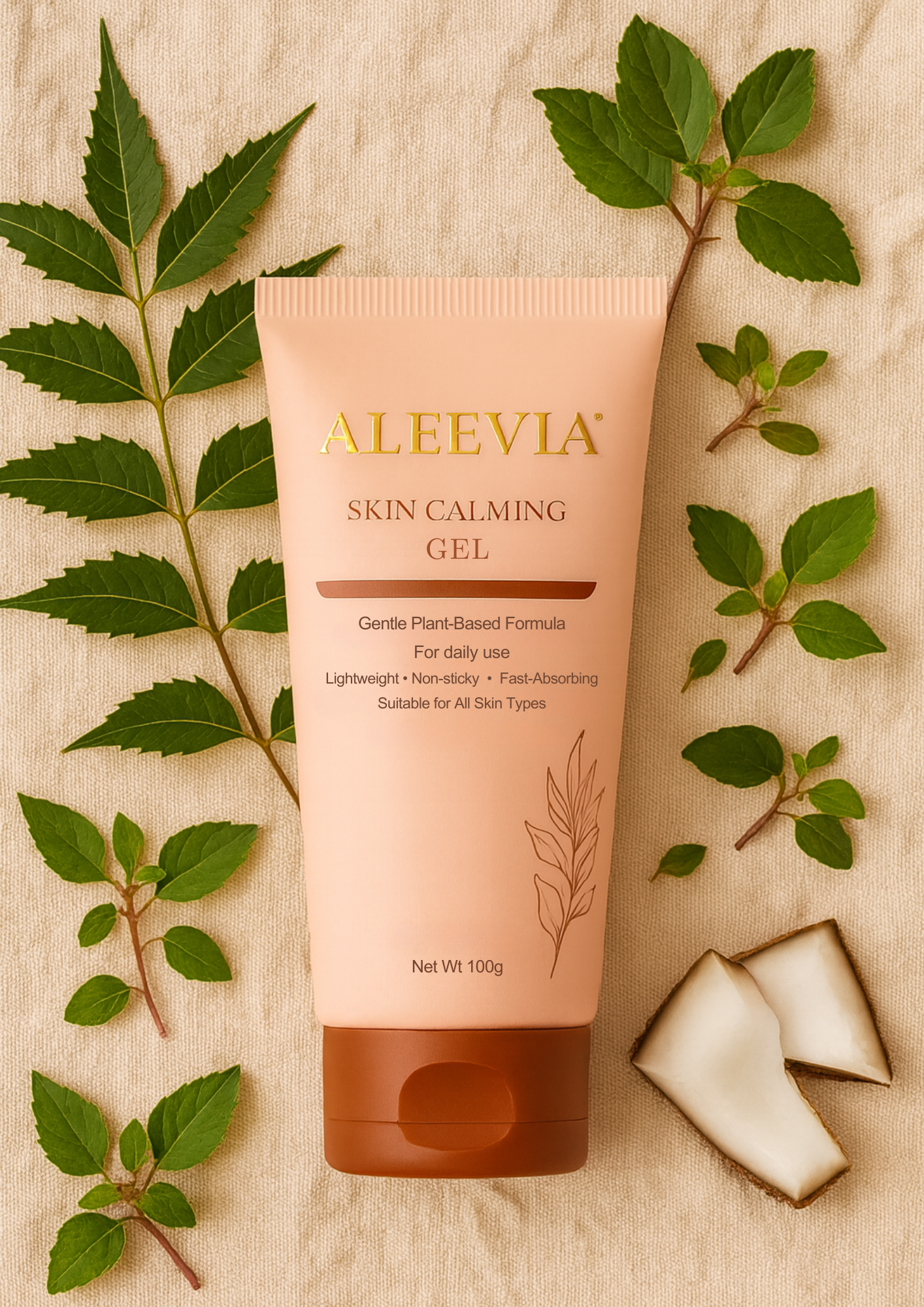 Aleevia lifestyle photo – botanicals and texture